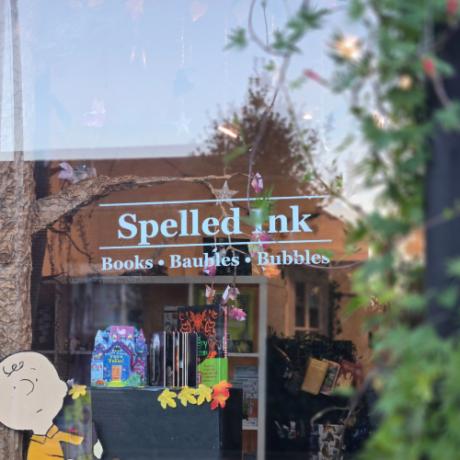 The front window of Spelled Ink.